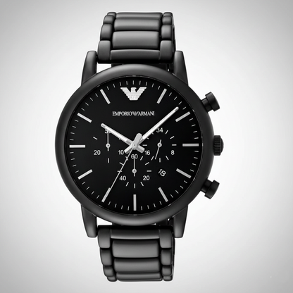Emporio Armani AR1895 Men’s Black Dial Stainless Steel Luigi Chronograph Watch
