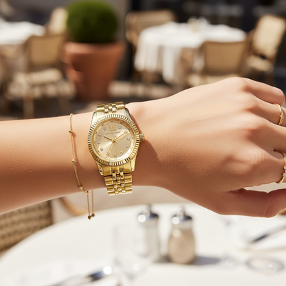 Michael Kors Lexington MK4741 Women’s Gold Dial Stainless Steel Watch
