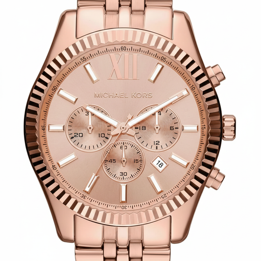 Michael Kors MK8319 Men’s Rose Gold Dial Rose Gold Stainless Steel Lexington Chronograph Watch