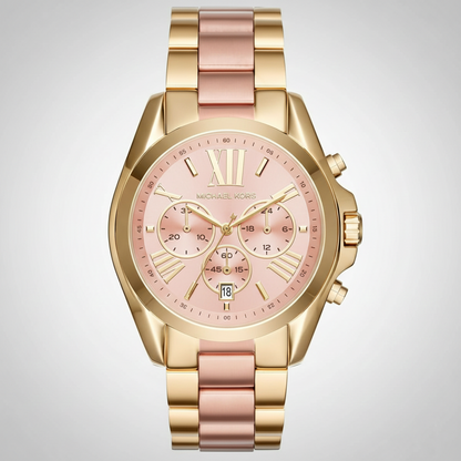 Michael Kors MK6359 Women’s Rose Gold Dial Two-Tone Stainless Steel Chronograph Watch