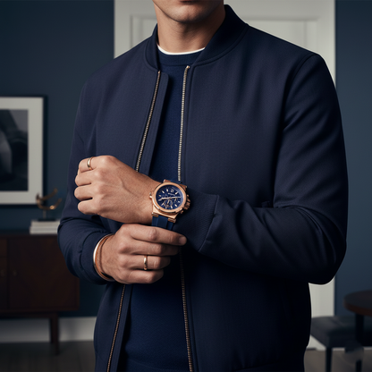 Michael Kors MK8295 Men’s Blue Dial Blue Silicone Strap Dylan Chronograph Watch