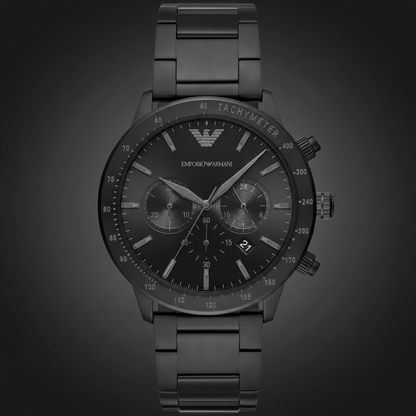 Emporio Armani AR11242 Men’s Black Dial Black Stainless Steel Chronograph Watch