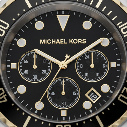 Michael Kors MK8311 Men’s Black Dial Two-Tone Stainless Steel Everest Chronograph Watch