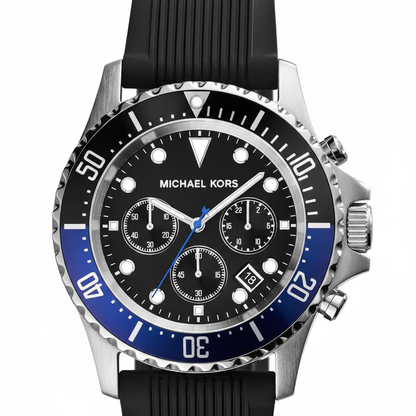 Michael Kors MK8365 Men’s Black Dial Stainless Steel Everest Chronograph Watch