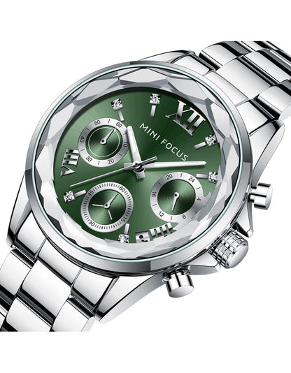 Mini Focus Women’s Watch – Model MF0466L.02 | Elegant Multifunction Stainless Steel Design