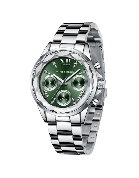 Mini Focus Women’s Watch – Model MF0466L.02 | Elegant Multifunction Stainless Steel Design