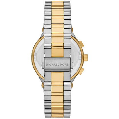 Michael Kors MK9221 Men’s White Dial Two-Tone Silver Gold Stainless Steel Billie Chronograph Watch