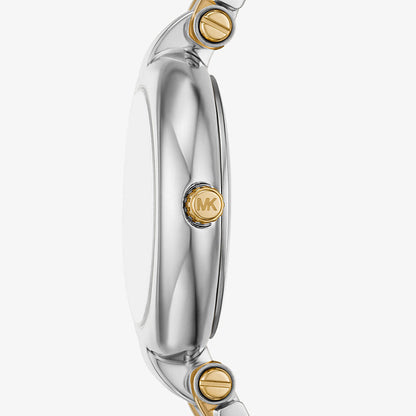 Michael Kors Lennox MK01085 Two-Tone Silver & Gold Blue Mother of Pearl Women's Watch