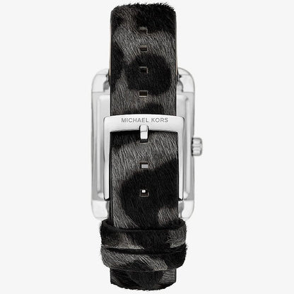 Michael Kors Emery MKo1199 Black Dial Grey Leopard Print Leather Strap Women's Watch
