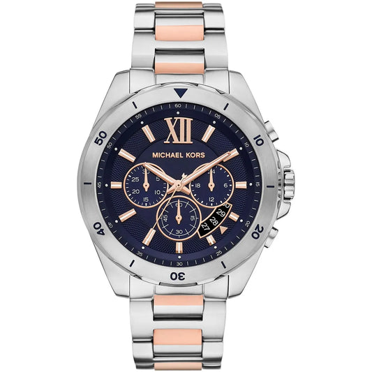 Michael Kors Brecken MK9065 Two-Tone Silver & Rose Gold Men's Watch