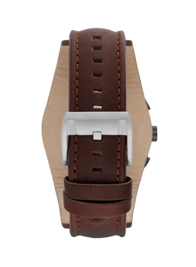 Fossil Fossil Coachman Chronograph Men’s Watch CH2890 – White Dial with Brown Leather Strap