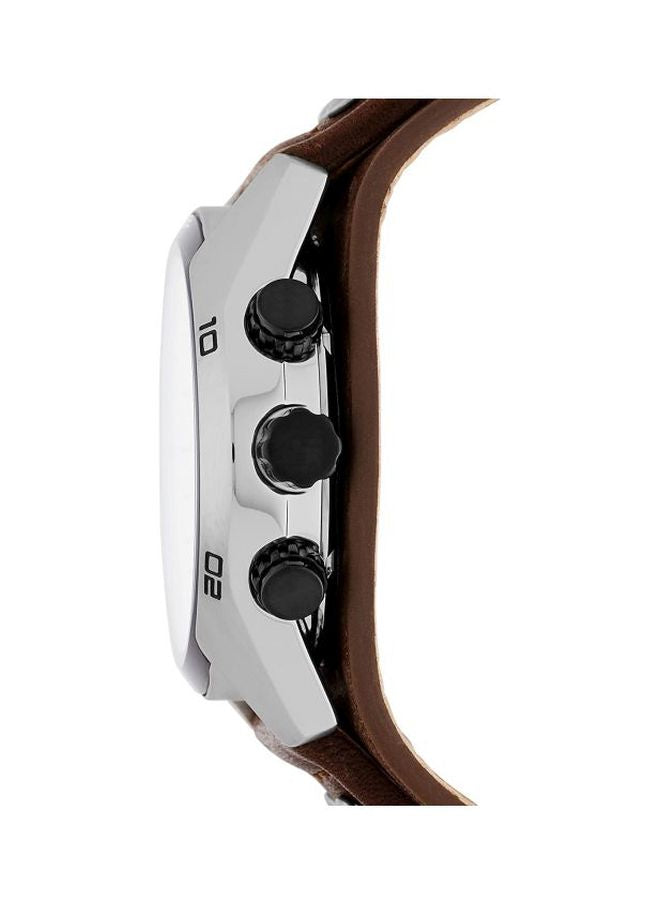 Fossil Fossil Coachman Chronograph Men’s Watch CH2890 – White Dial with Brown Leather Strap
