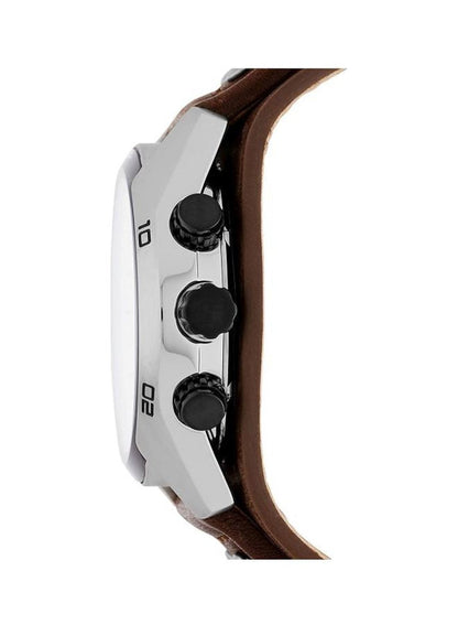 Fossil Fossil Coachman Chronograph Men’s Watch CH2890 – White Dial with Brown Leather Strap