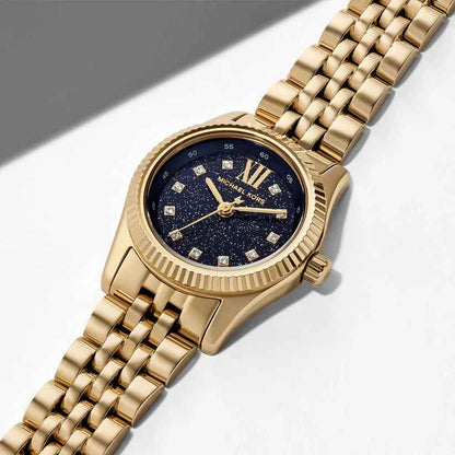 Michael Kors Lexington MK4802 Women’s Gold Blue Speckled Dial Watch