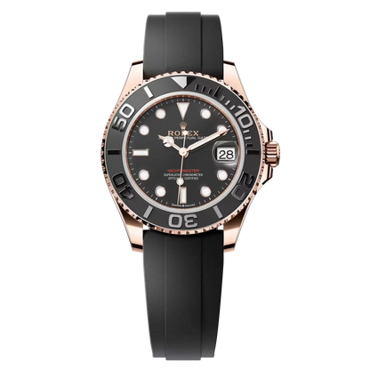 Rolex Yacht-Master II – rose Gold, Black Dial & Rubber Strap