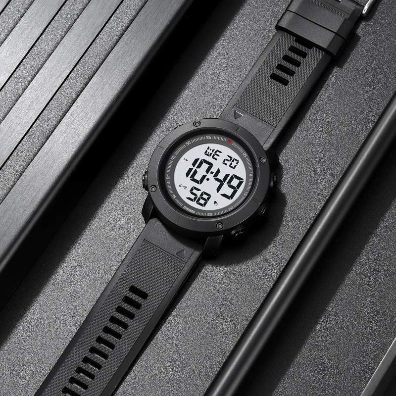 SKMEI 2122 ساعة رقمية كلاسيكية تصميم ريترو - أخضر زيتي