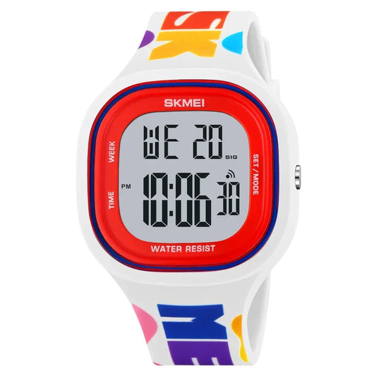 ساعة SKMEI 2290 رياضية رقمية مقاومة للماء تصميم الوان SKMEI رياضي للجنسين بسوار مطاطي