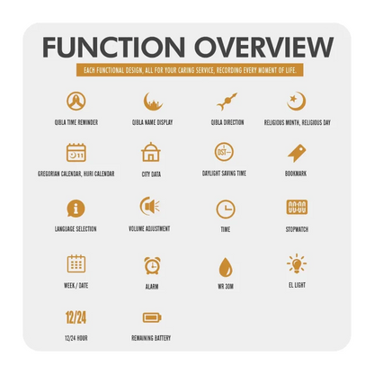 Skmei 2097 ساعة اوقات الصلاة بلون فضي