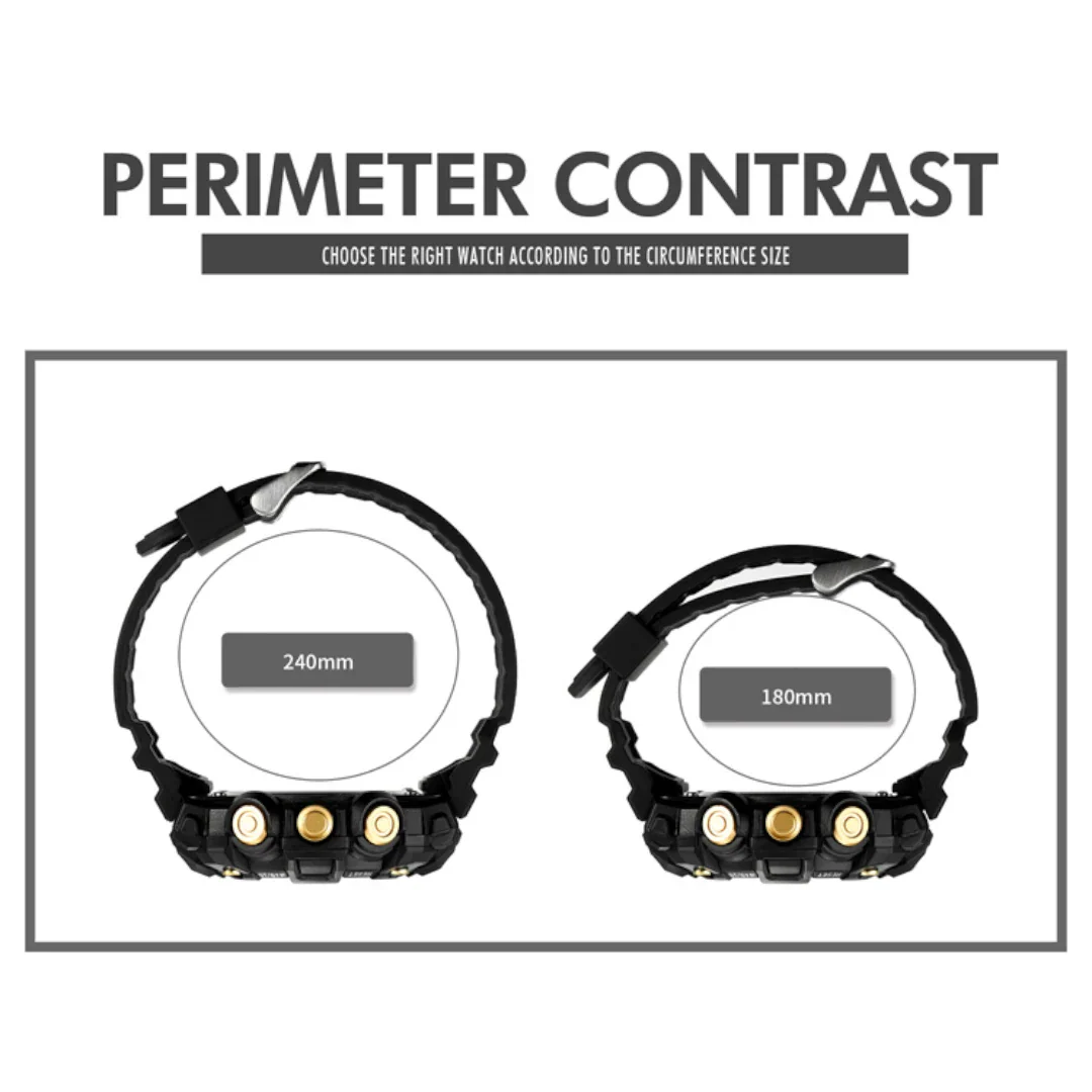 SKMEI 2018 ساعة رياضية رقميه مقاومة للماء متعددة الوظائف تقويم منبه ساعة ايقاف لون اسود بميناء فاتح