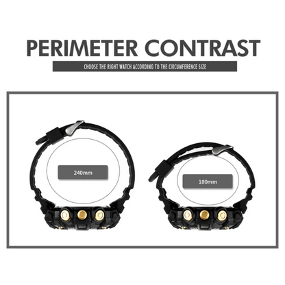 SKMEI 2018 ساعة رياضية رقميه مقاومة للماء متعددة الوظائف تقويم منبه ساعة ايقاف لون اسود بميناء فاتح