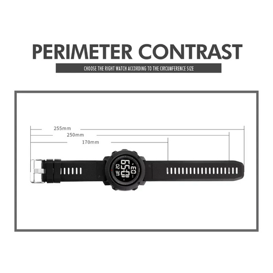 SKMEI 2122 ساعة رقمية كلاسيكية تصميم ريترو - أخضر زيتي