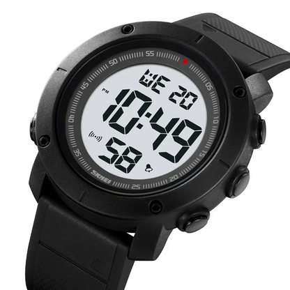 SKMEI 2122 ساعة رقمية كلاسيكية تصميم ريترو - أخضر زيتي