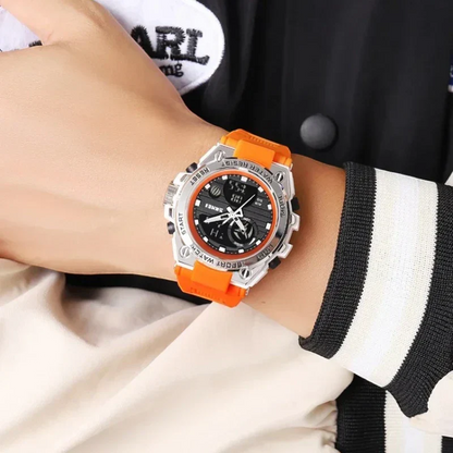 SKMEI 2360 ساعة رياضية تناظرية رقمية باللون الأسود