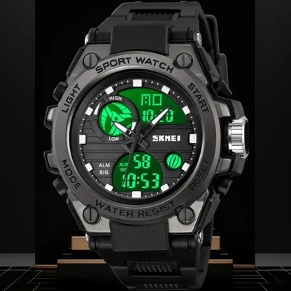 SKMEI 2360 ساعة رياضية تناظرية رقمية باللون الأسود