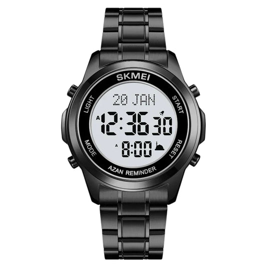 Skmei 2097 Black islamic watch Prayer Times Azan Reminder Qibla Direction Arabic support