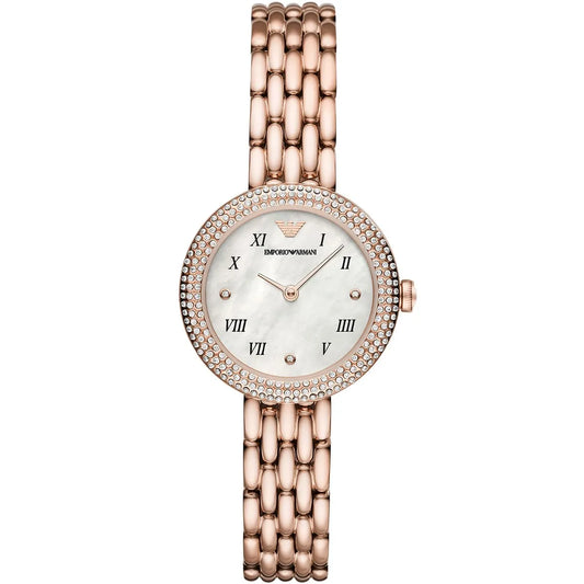 Emporio Armani Rosa AR11355 Rose Gold Pavé Crystal Watch
