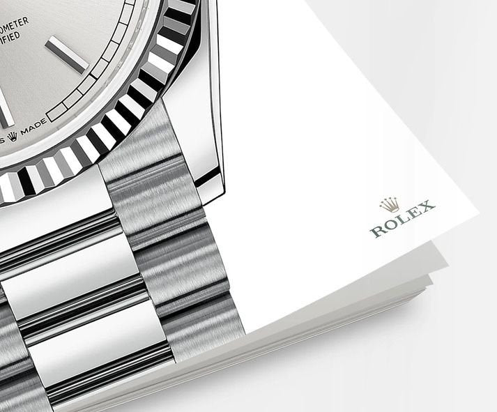 Rolex Day-Date Watch For Men - Silver Dial