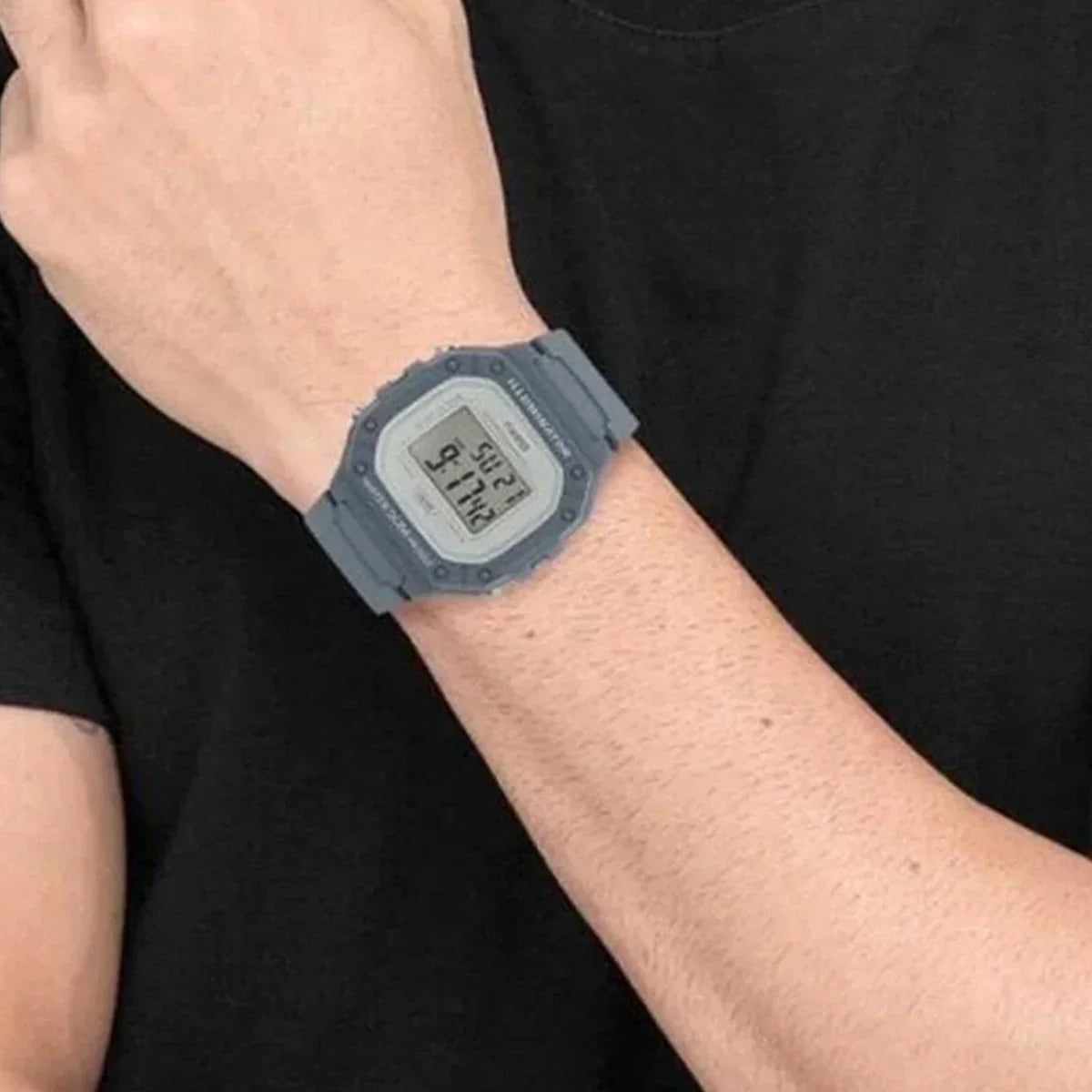 Casio Watch For Unisex Resin  W-218HC-2AVDF