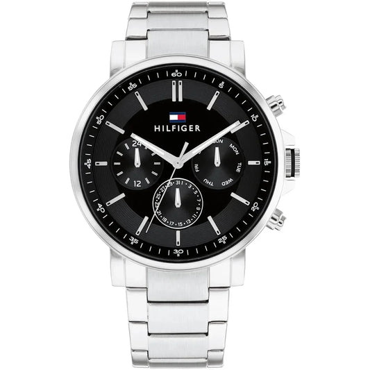 Tommy Hilfiger 1710667 Men’s Chronograph Watch – Black Dial & Stainless-Steel Bracelet