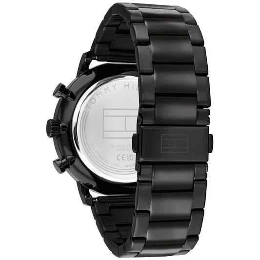 Tommy Hilfiger 1710706 Men’s Multi-Function Watch – Black & Gold Dial with Black Stainless-Steel Bracelet