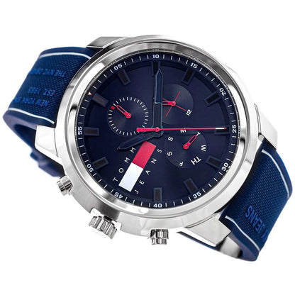Tommy Jeans Sport Men's Watch – Blue Dial – Blue Silicone Strap (1710582)