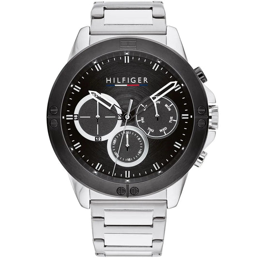 Tommy Hilfiger Harley 1791890 Men’s Black Dial Silver Metal Multi-Function Watch