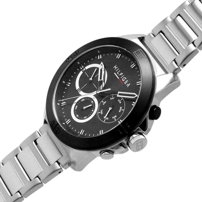 Tommy Hilfiger Harley 1791890 Men’s Black Dial Silver Metal Multi-Function Watch