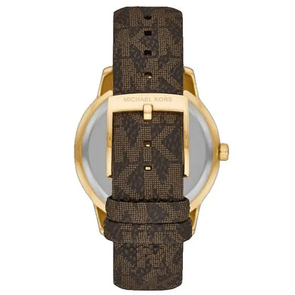 Michael Kors Tibby MK6966 Women’s Gold Dial Brown Leather Multi-Function Watch
