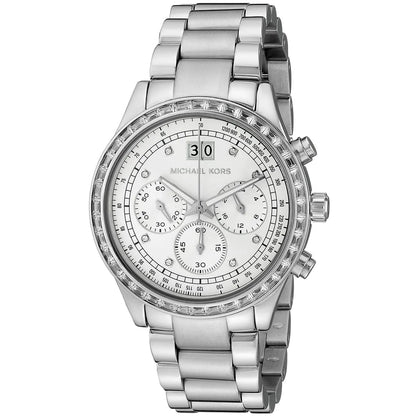 Michael Kors Brinkley MK6265 Women’s Silver Dial Stainless Steel Chronograph Watch