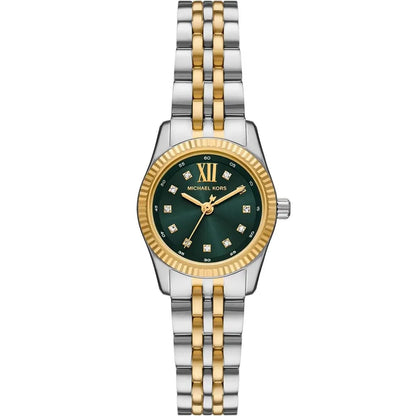 Michael Kors Lexington MK4986 Women’s Two-Tone Green Dial Multi-Function Watch