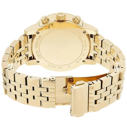 Michael Kors MK5676 Women’s Gold-Tone Crystal Ritz Chronograph Watch