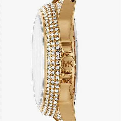 Michael Kors MK6842 Women’s Gold Mini Camille Crystal Chain-Link Watch
