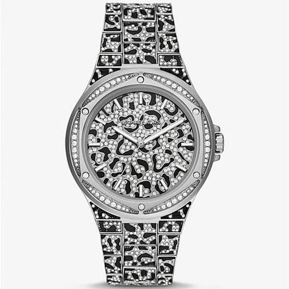 Michael Kors MK7408 Lennox Animal Women’s Silver Crystal Dial Watch