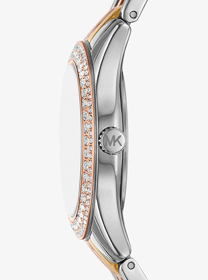Michael Kors MK4846 Harlowe Women’s Two-Tone Crystal Dial Watch