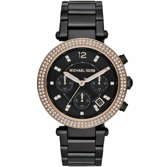 Michael Kors MK5885 Parker Women’s Black Dial Black Chronograph Watch