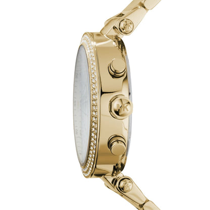 Michael Kors MK5354 Parker Women’s Gold Dial Gold-Tone Chronograph Watch