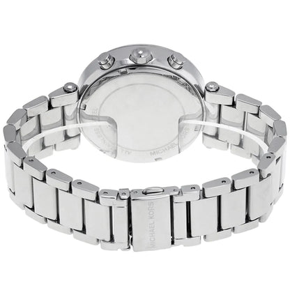 Michael Kors MK6117 Parker Women’s Blue Dial Silver Stainless Steel Chronograph Watch
