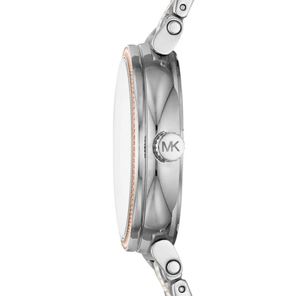 Michael Kors MK4353 Sofie Women’s Silver Rose Gold Chronograph Crystal Watch