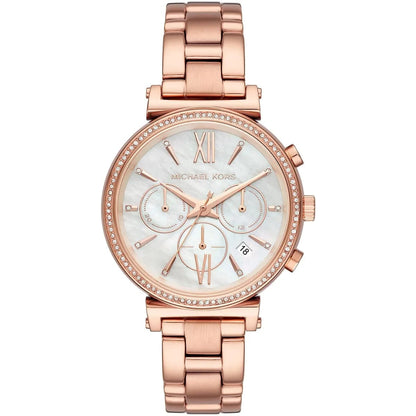 Michael Kors MK6576 Sofie Women’s Mother of Pearl Dial Rose Gold Chronograph Watch