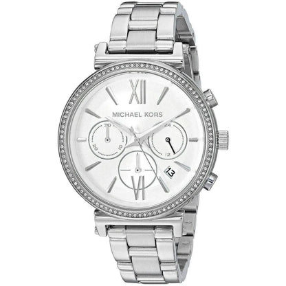 Michael Kors MK6575 Sofie Women’s Silver Dial Silver Stainless Steel Chronograph Watch